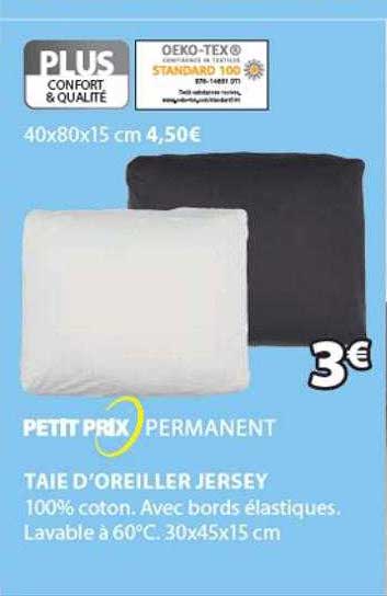 taie d'oreiller jersey