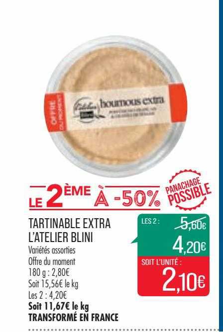 tartinable extra l'atelier blini