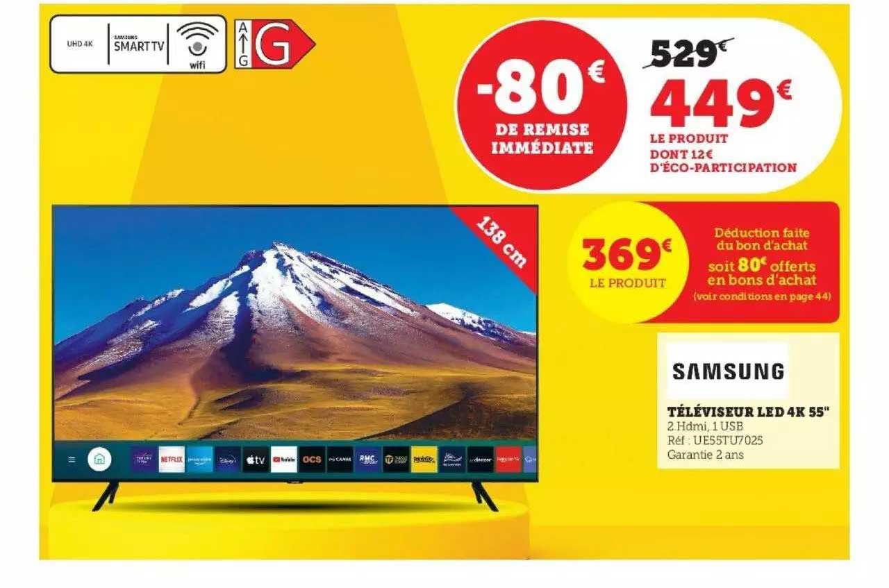 Téléviseur Led 4k 55" Samsung