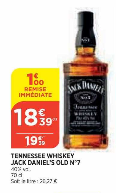 tennessee whiskey jack daniel's old n°7