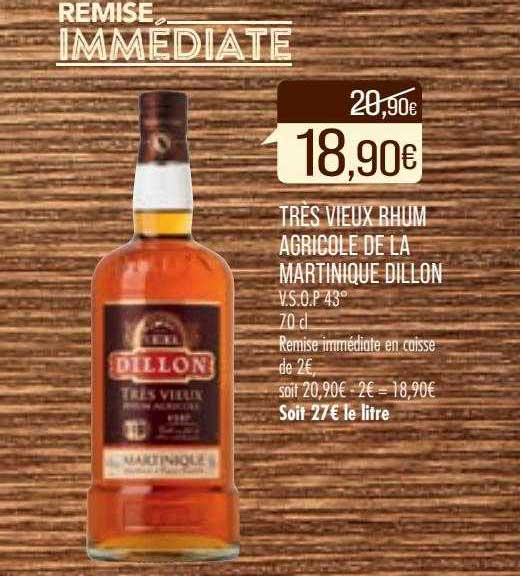 très vieux rhum agricole de la martinique dillon