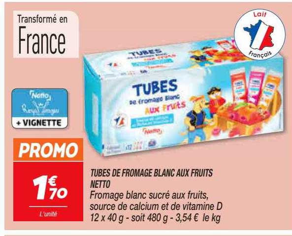 Tubes De Fromage Blanc Aux Fruits Netto