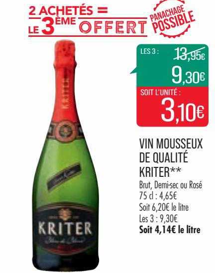 Vin Mousseux De Qualité Kriter