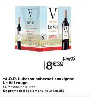 a.o.p. luberon cabernet sauvignon le val rouge