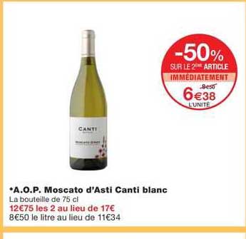 a.o.p. moscato d'asti canti blanc