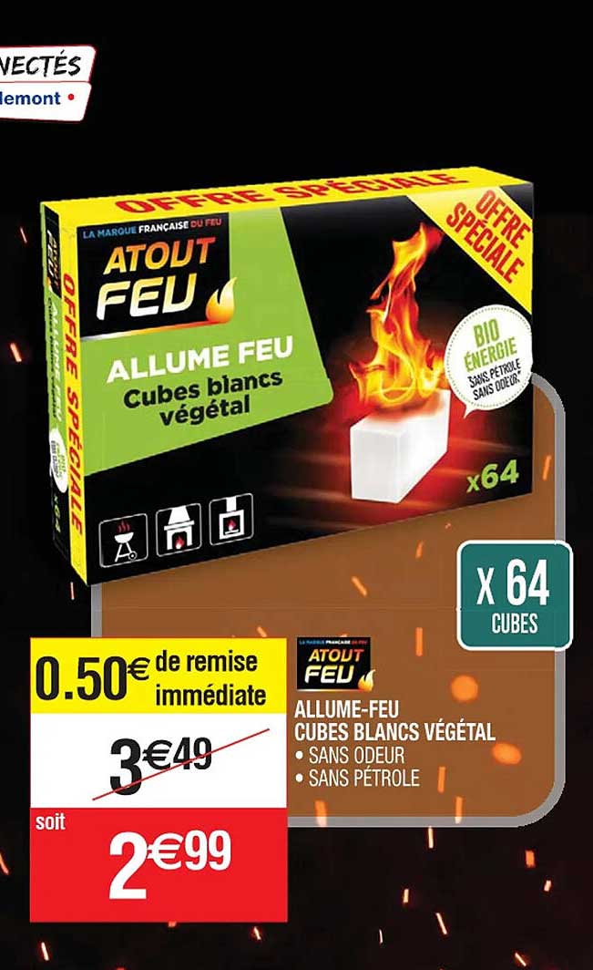 allume-feu cubes blancs végétal