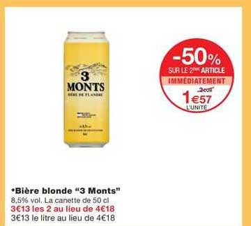bière blonde "3 monts"