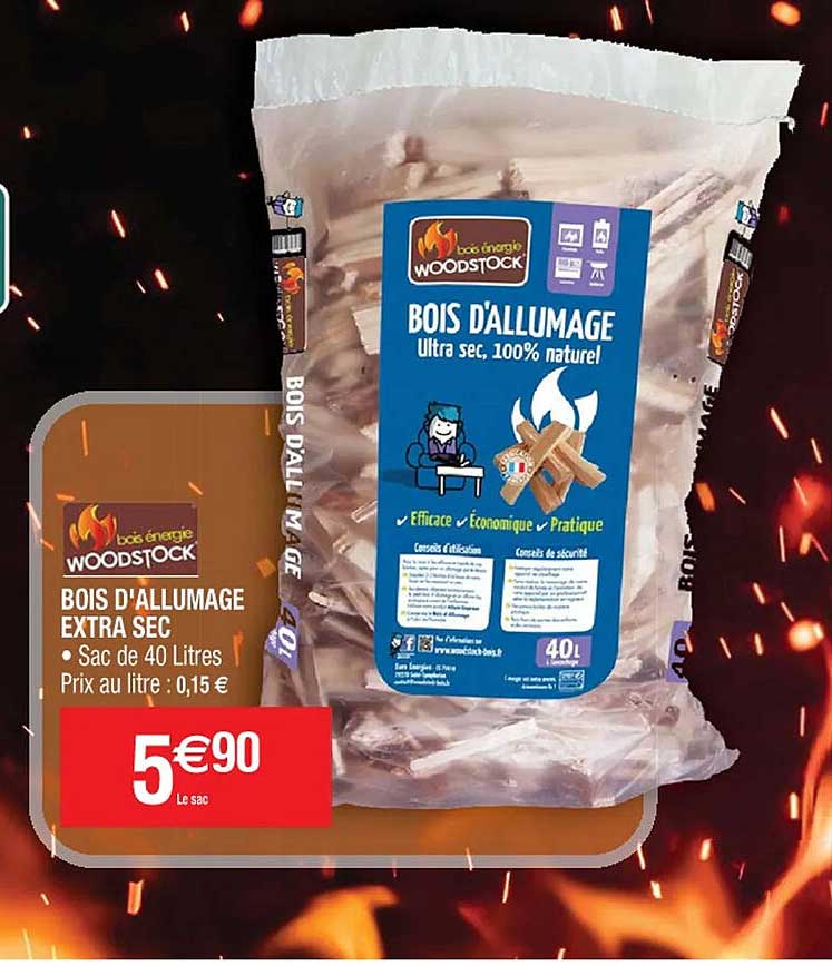 Bois D'allumage Extra Sec Woodstock