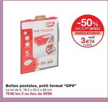 boîtes postales, petit format "gpv"