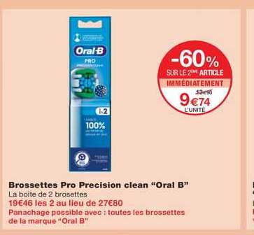 brossettes pro précision clean "oral b"