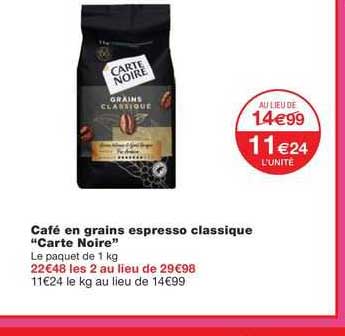 Café En Grains Espresso Classique "carte Noire"