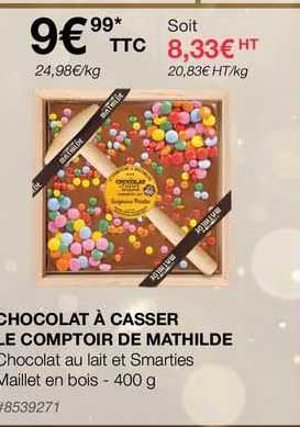 chocolat à casser le comptoir de mathilde