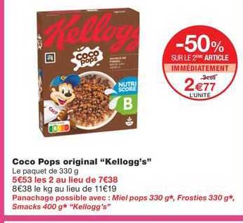 coco pops original "kellogg's"
