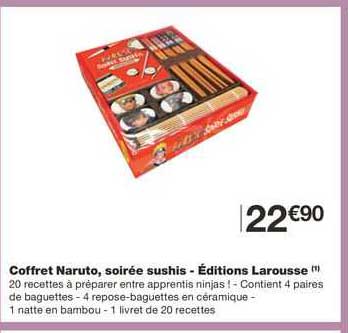 coffret naruto, soirée sushis - éditions larousse
