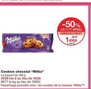 Cookies Chocolat "milka"