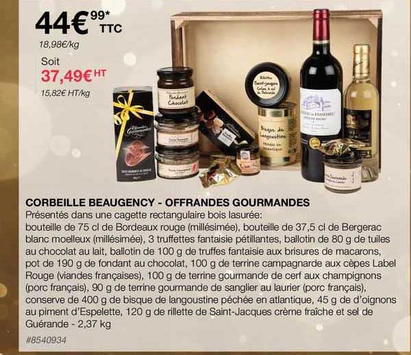 corbeille beaugency - offrandes gourmandes