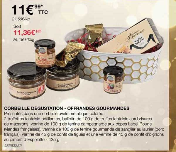 corbeille dégustation - offrandes gourmandes