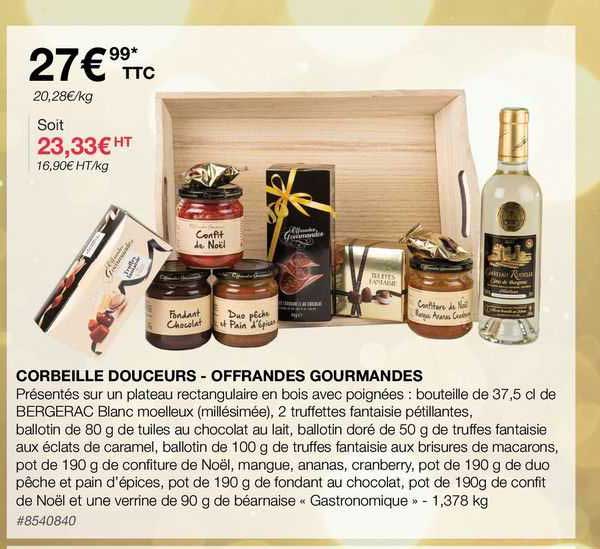 corbeille douceurs - offrandes gourmandes