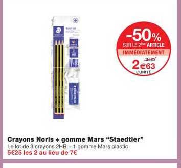 Crayons Noris + Gomme Mars "staedtler"