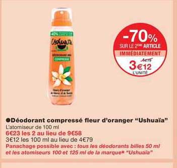 déodorant compressé fleur d'oranger "ushuaïa"