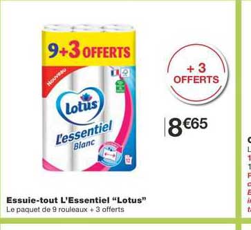 essuie-tout l'essentiel "lotus"