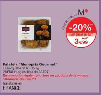 Falafels "monoprix Gourmet"