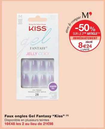 faux ongles gel fantasy "kiss"