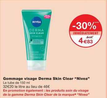 gommage visage derma skin clear "nivea"