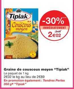 graine de couscous moyen "tipiak"