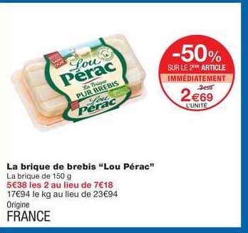 la brique de brebis "lou pérac"