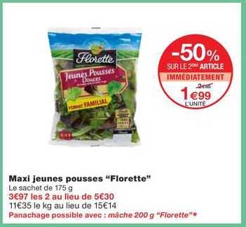 maxi jeunes pousses "florette"
