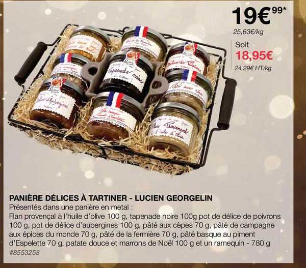 panière délices à tartiner - lucien georgelin