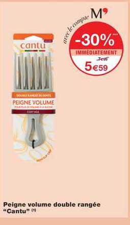 peigne volume double rangée "cantu"