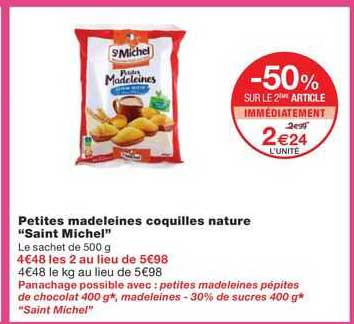 petites madeleines coquilles nature "saint michel"