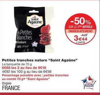 petites tranches nature "saint agaûne"