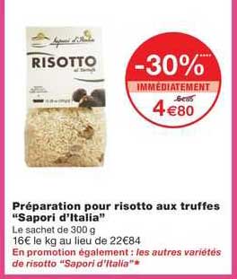 préparation pour risotto aux truffes "sapori d'italia"