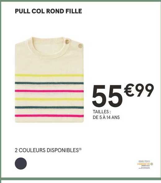pull col rond fille