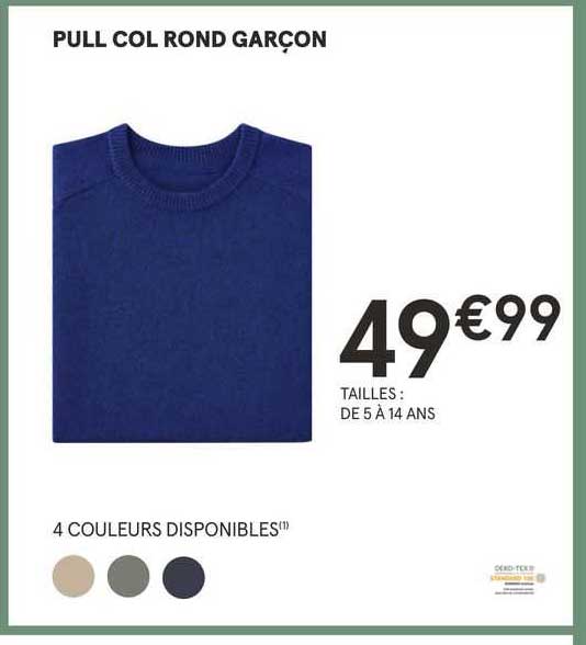 pull col rond garçon