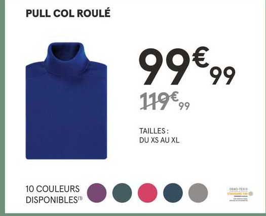 pull col roulé
