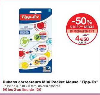 rubans correcteurs mini pocket mouse "tipp-ex"