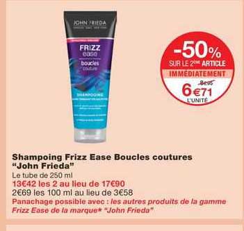 shampoing frizz ease boucles coutures "john frieda"