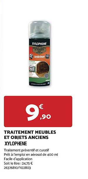 traitement meubles et objets anciens xylophene