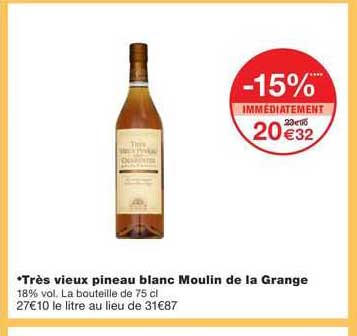 très vieux pineau blanc moulin de la grange