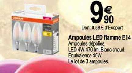 ampoules led flamme e14