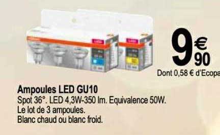 ampoules led gu10