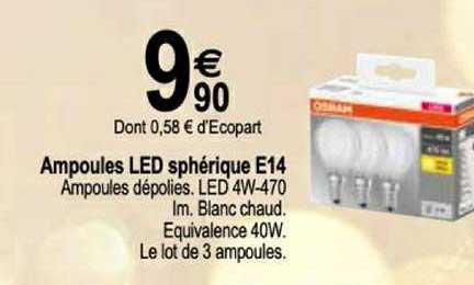 ampoules led sphérique e14