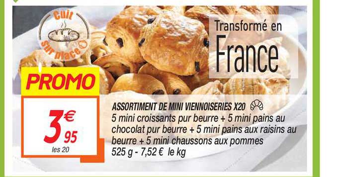 assortiment de mini viennoiseries x20