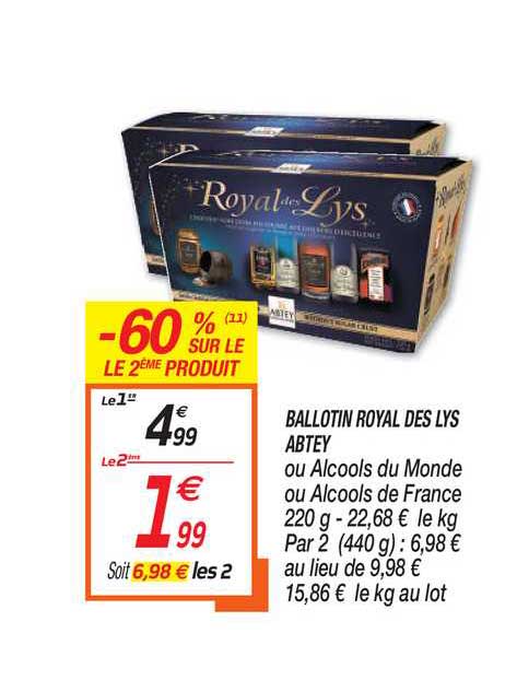 Ballotin Royal Des Lys Abtey -60% Sur Le 2ème Produit