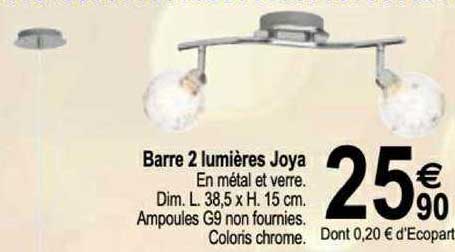 barre 2 lumières joya