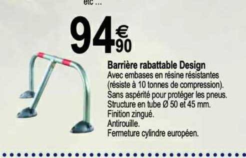 Barrière Rabattable Design